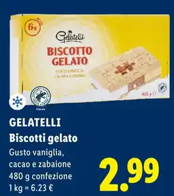 Lidl GELATELLI Biscotti gelato offerta