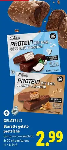 Lidl GELATELLI Barrette gelato proteiche offerta