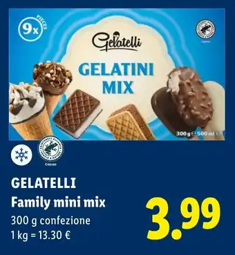 Lidl Gelatelli Family mini mix offerta