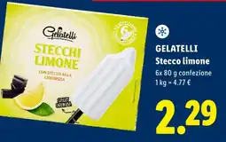 Lidl Gelatelli Stecco limone offerta