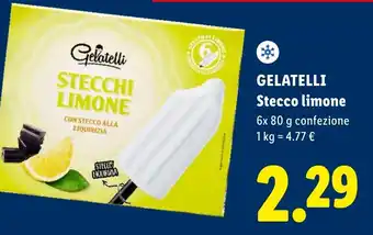 Lidl Gelatelli Stecco limone offerta