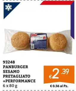 Zona PANBURGER SESAMO PRETAGLIATO +PERFORMANCE offerta