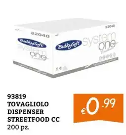 Zona Tovagliolo dispenser Streetfood CC offerta
