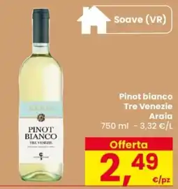 Despar Pinot bianco Tre Venezie Araia offerta