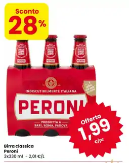 Eurospar Birra classica Peroni offerta