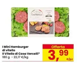 Eurospar I Mini Hamburger di vitello Il Vitello di Casa Vercelli* offerta