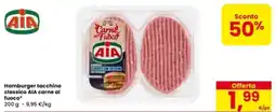 Eurospar Hamburger tacchino classico AIA carne al fuoco offerta