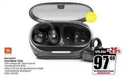 MediaWorld JBL Auricolari Soundgear Clips offerta