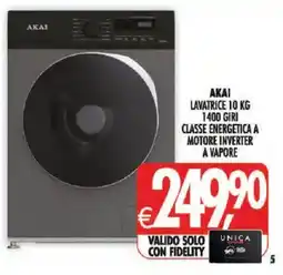 Deco Iperstore AKAI LAVATRICE 10 KG offerta
