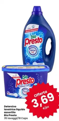 Despar Detersivo lavatrice liquido assortito Bio Presto offerta