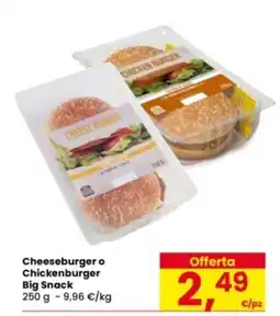 Eurospar Cheeseburger o Chickenburger Big Snack offerta