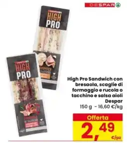 Eurospar High Pro Sandwich offerta