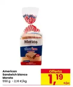 Eurospar American Sandwich bianco Morato offerta