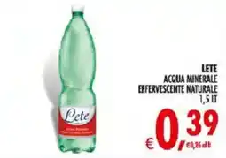 Deco Iperstore Lete Acqua Minerale Effervescente Naturale offerta