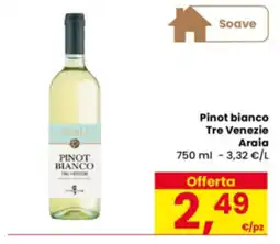 Eurospar Pinot bianco Tre Venezie Araia offerta