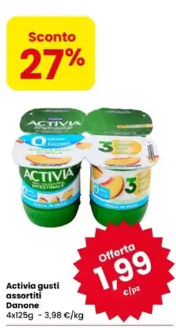 Eurospar Activia gusti assortiti Danone offerta
