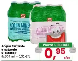 Eurospar Acqua frizzante o naturale S-BUDGET offerta