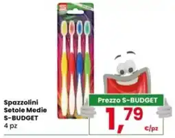 Eurospar Spazzolini Setole Medie S-BUDGET offerta