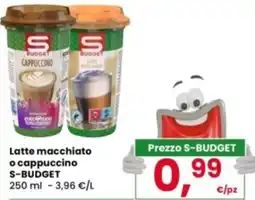Eurospar Latte macchiato o cappuccino S-BUDGET offerta