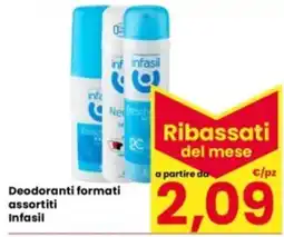 Eurospar Deodoranti formati assortiti Infasil offerta