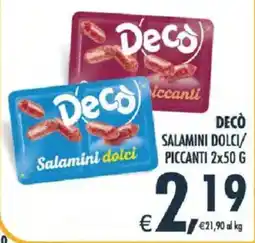Deco Iperstore Decò Salamini dolci offerta