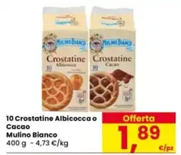 Eurospar Crostatine Albicocca o Cacao Mulino Bianco offerta