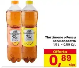 Eurospar Thè Limone o Pesca San Benedetto offerta