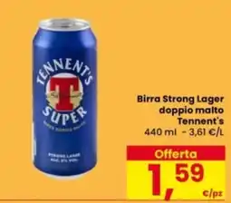 Eurospar Birra Strong Lager doppio malto Tennent's offerta
