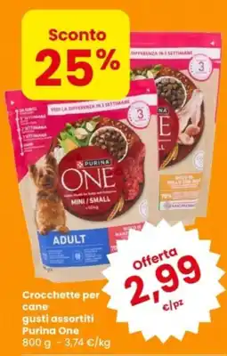 Eurospar Crocchette per cane gusti assortiti Purina One offerta