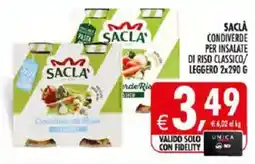 Deco Iperstore Sacla' condimento per insalate di riso classico/leggero offerta