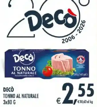 Deco Iperstore Decò Tonno al Naturale offerta
