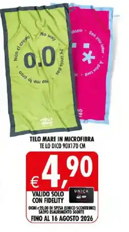 Deco Iperstore TELO MARE IN MICROFIBRA TE LO DICO offerta
