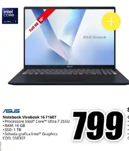 MediaWorld ASUS Notebook Vivobook 16 F1607 offerta