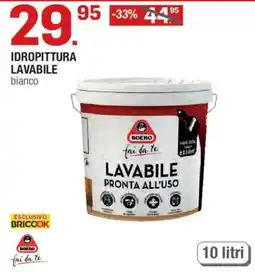 Brico OK Idropittura lavabile bianco Boero offerta