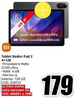 MediaWorld Tablet Redmi Pad 2 offerta