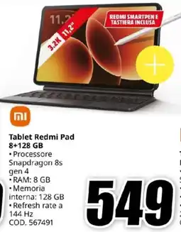 MediaWorld Tablet Redmi Pad offerta