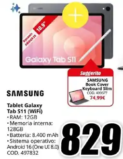 MediaWorld SAMSUNG Tablet Galaxy Tab S11 (WiFi) offerta