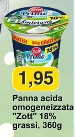 Mix Markt Panna acida omogeneizzata "Zott" offerta