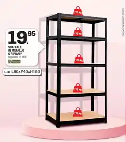 Brico OK Scaffale in metallo 5 ripiani* regolabili in MDF offerta