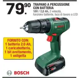 Brico OK TRAPANO A PERCUSSIONE CON BATTERIA BOSCH offerta