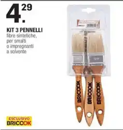 Brico OK KIT 3 PENNELLI BRICCOOK offerta