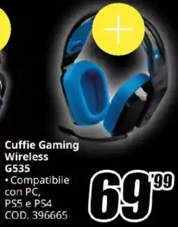MediaWorld Cuffie Gaming Wireless G535 offerta
