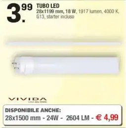 Brico OK TUBO LED VIVIDA offerta