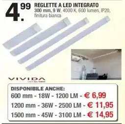 Brico OK Reglette a LED integrato Vivida offerta