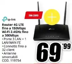 MediaWorld tp-link Router 4G LTE offerta