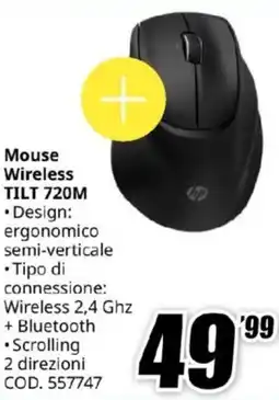 MediaWorld Mouse Wireless TILT 720M HP offerta