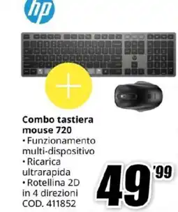 MediaWorld hp Combo tastiera mouse 720 offerta