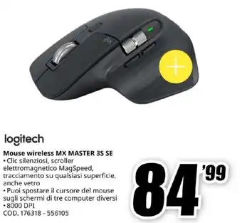 Logitech Mouse wireless MX MASTER 3S SE