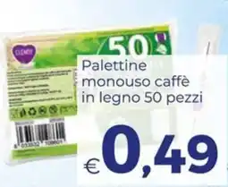 Pilato Palettine monouso caffè in legno offerta