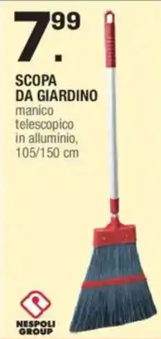 Brico OK SCOPA DA GIARDINO manico telescopico in alluminio offerta